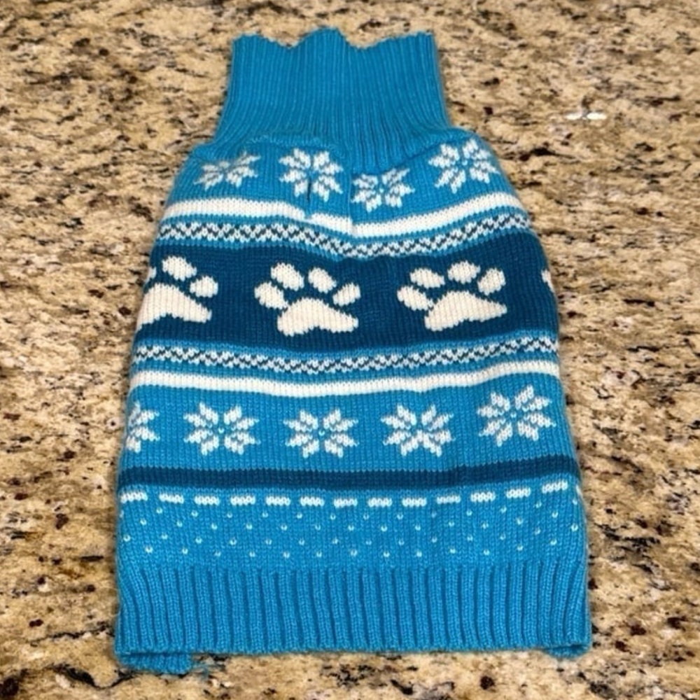 Unique Pets Nordic Snowflake Holiday Dog Ugly Sweater